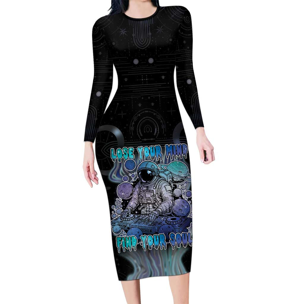 Astronaut Family Matching Long Sleeve Bodycon Dress and Hawaiian Shirt Love Your Mind Find Your Soul - Wonder Print Shop