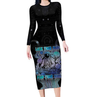 Astronaut Family Matching Long Sleeve Bodycon Dress and Hawaiian Shirt Love Your Mind Find Your Soul - Wonder Print Shop