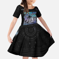 Astronaut Family Matching Off The Shoulder Long Sleeve Dress and Hawaiian Shirt Love Your Mind Find Your Soul - Wonder Print Shop