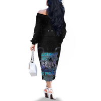 Astronaut Family Matching Off The Shoulder Long Sleeve Dress and Hawaiian Shirt Love Your Mind Find Your Soul - Wonder Print Shop
