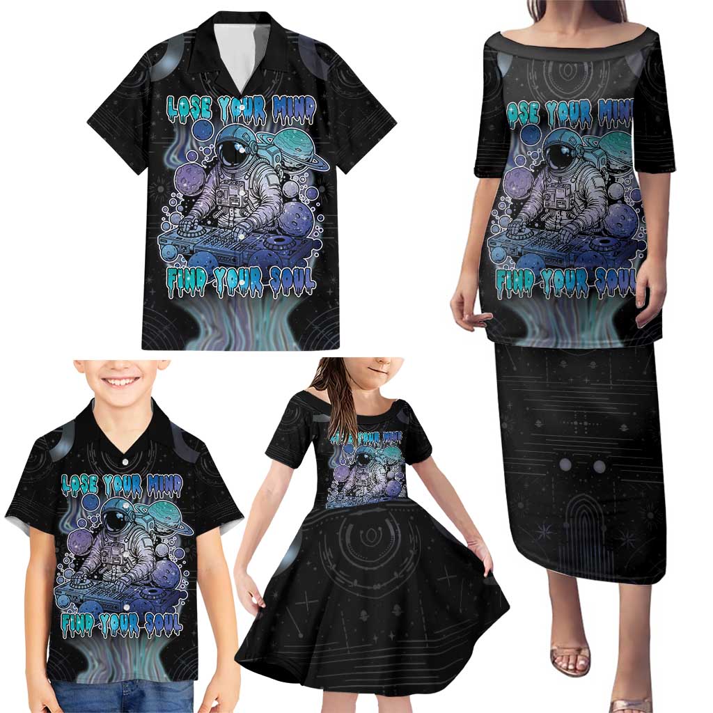 Astronaut Family Matching Puletasi and Hawaiian Shirt Love Your Mind Find Your Soul - Wonder Print Shop