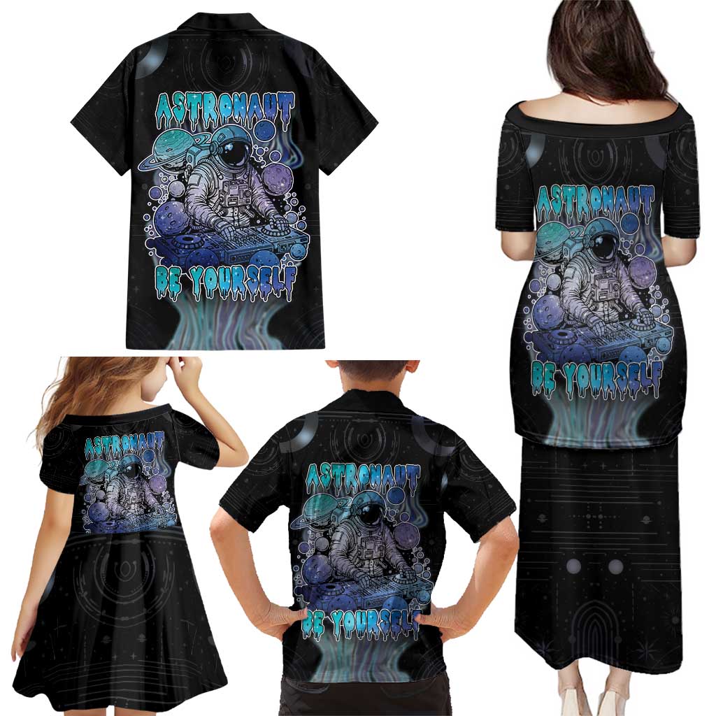 Astronaut Family Matching Puletasi and Hawaiian Shirt Love Your Mind Find Your Soul - Wonder Print Shop