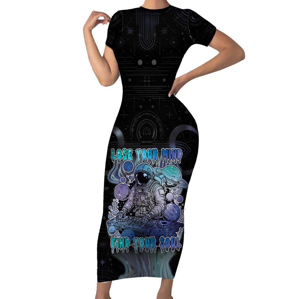 Astronaut Family Matching Short Sleeve Bodycon Dress and Hawaiian Shirt Love Your Mind Find Your Soul - Wonder Print Shop