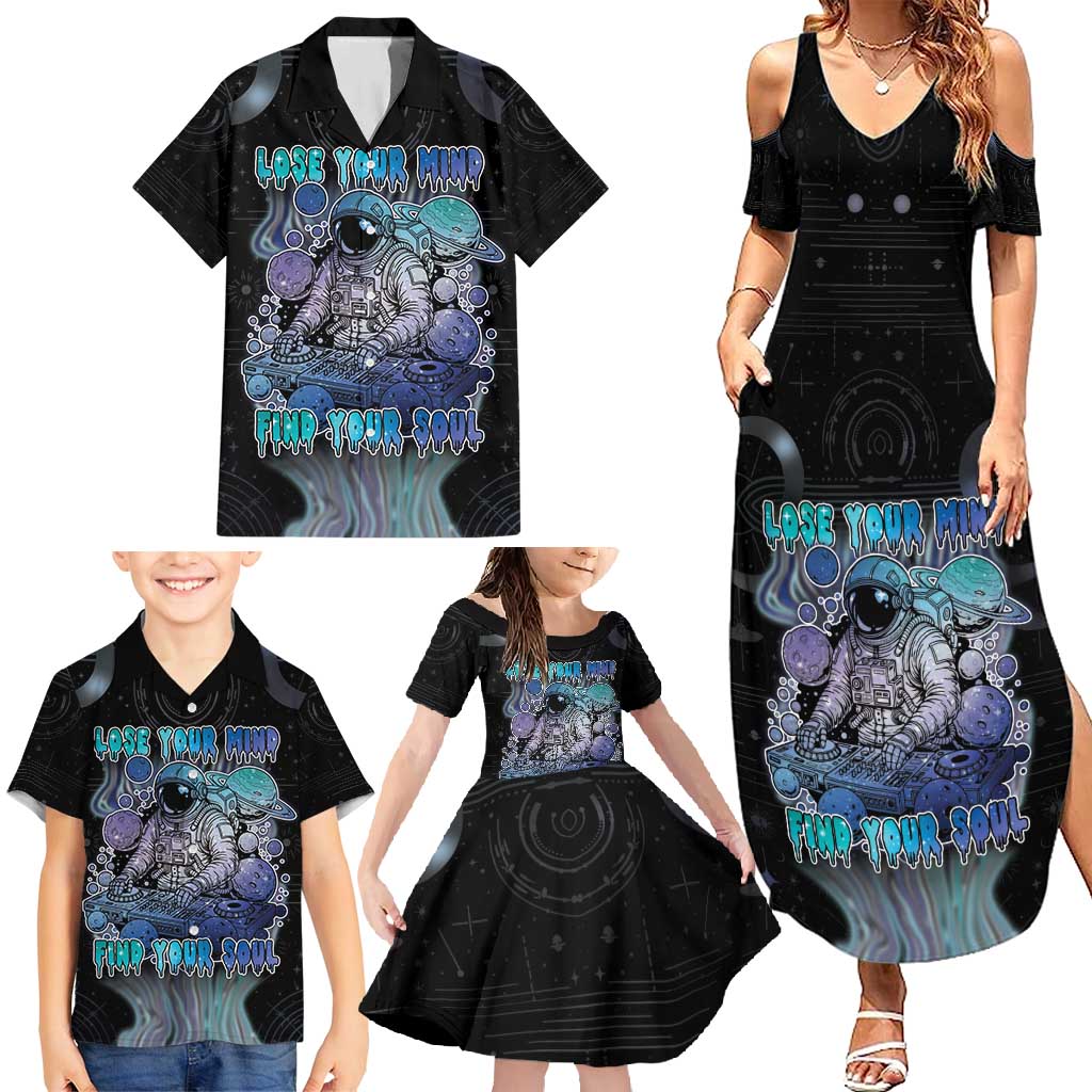 Astronaut Family Matching Summer Maxi Dress and Hawaiian Shirt Love Your Mind Find Your Soul - Wonder Print Shop