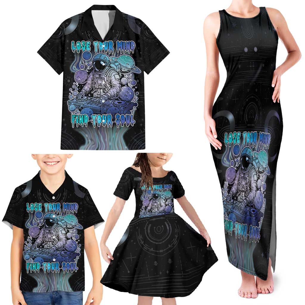 Astronaut Family Matching Tank Maxi Dress and Hawaiian Shirt Love Your Mind Find Your Soul - Wonder Print Shop