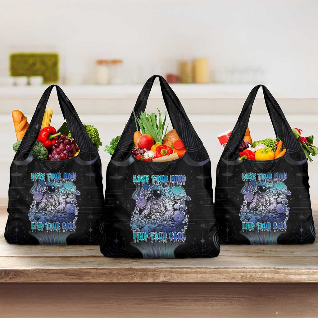 Astronaut Grocery Bag Love Your Mind Find Your Soul - Wonder Print Shop