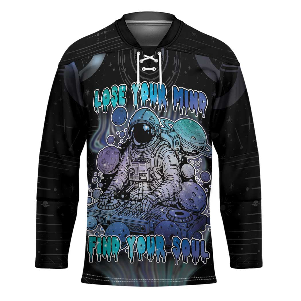 Astronaut Hockey Jersey Love Your Mind Find Your Soul - Wonder Print Shop