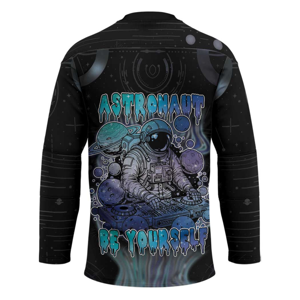 Astronaut Hockey Jersey Love Your Mind Find Your Soul - Wonder Print Shop