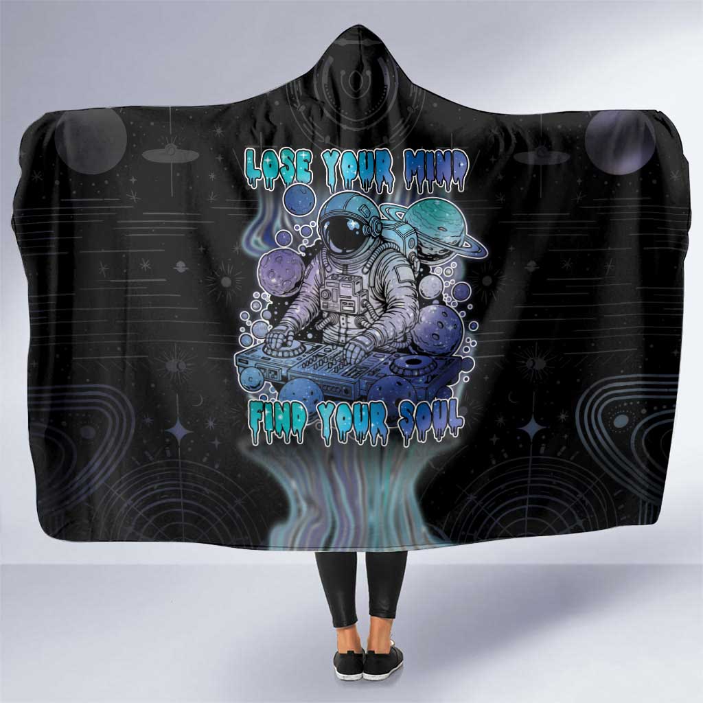 Astronaut Hooded Blanket Love Your Mind Find Your Soul - Wonder Print Shop