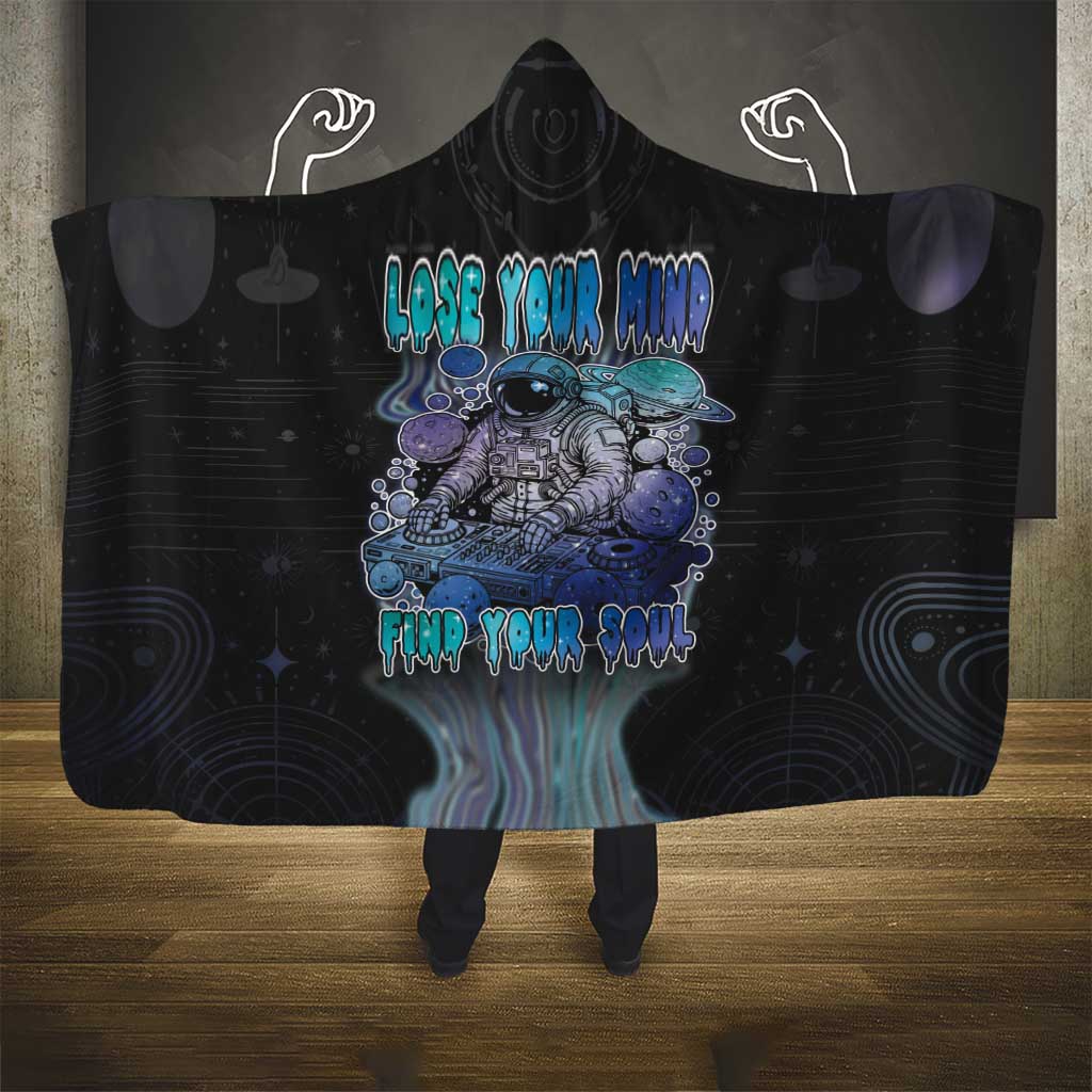 Astronaut Hooded Blanket Love Your Mind Find Your Soul - Wonder Print Shop