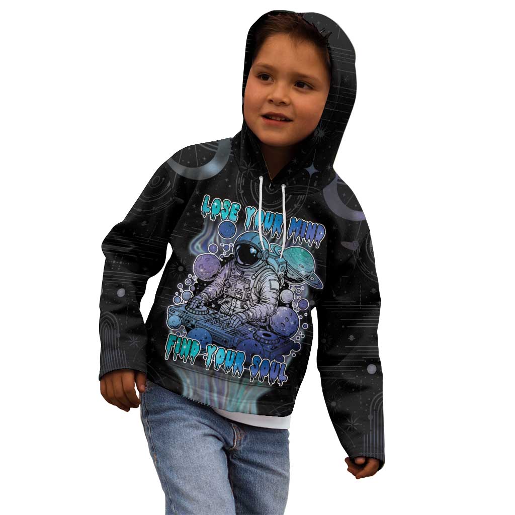 Astronaut Kid Hoodie Love Your Mind Find Your Soul - Wonder Print Shop