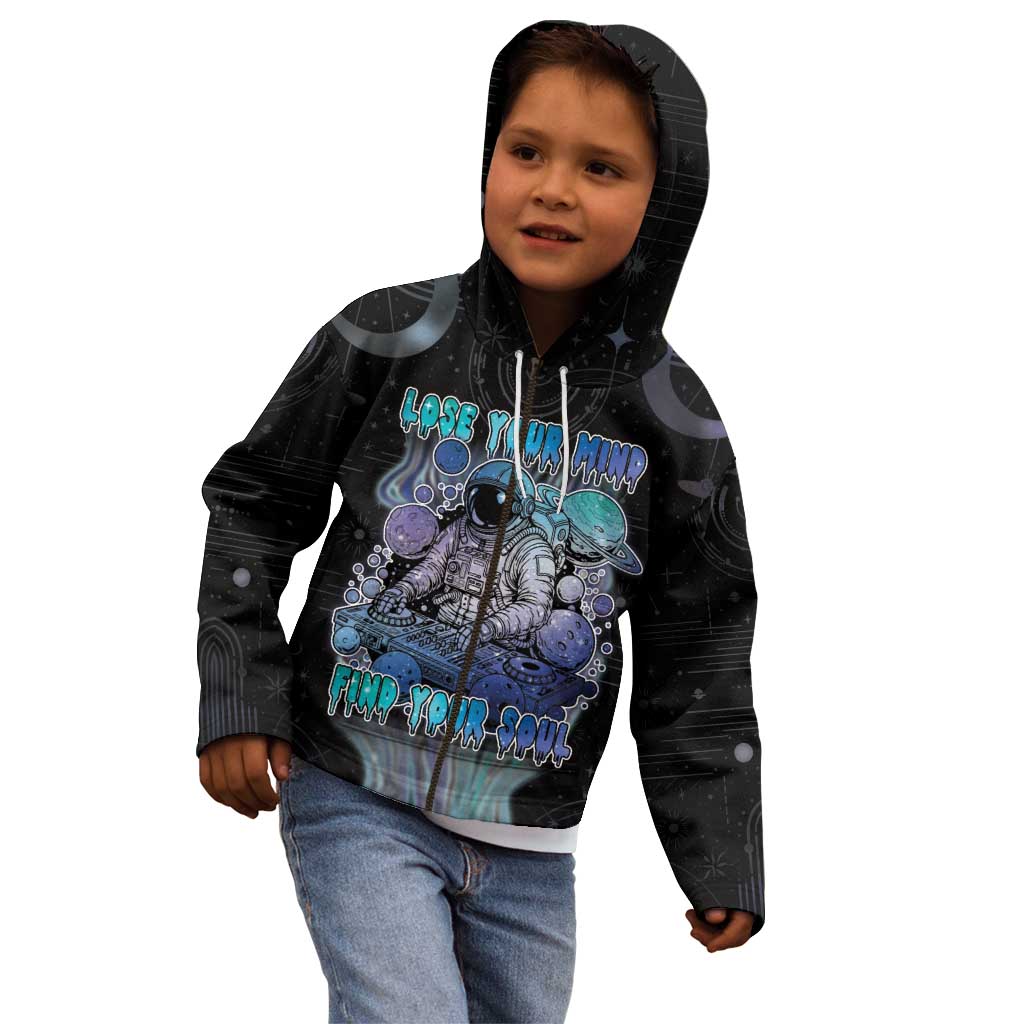 Astronaut Kid Hoodie Love Your Mind Find Your Soul - Wonder Print Shop