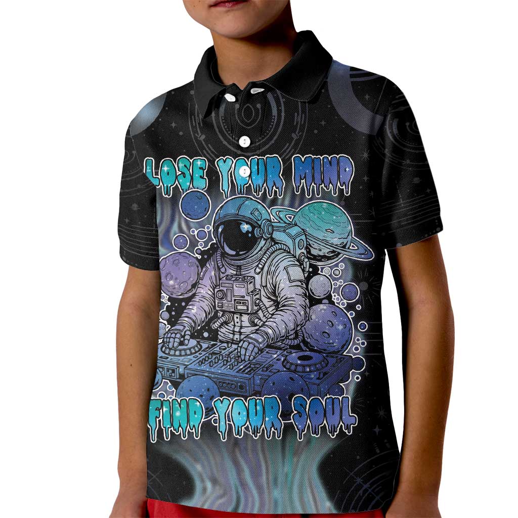 Astronaut Kid Polo Shirt Love Your Mind Find Your Soul - Wonder Print Shop