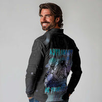 Astronaut Long Sleeve Polo Shirt Love Your Mind Find Your Soul - Wonder Print Shop