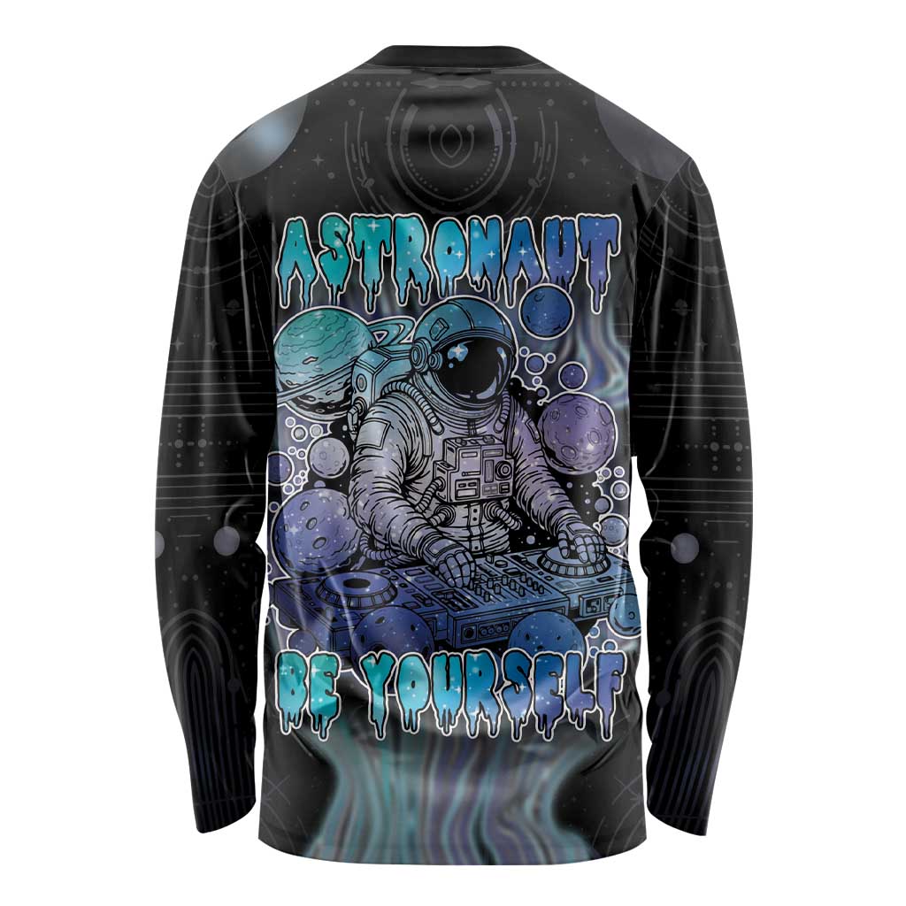 Astronaut Long Sleeve Shirt Love Your Mind Find Your Soul - Wonder Print Shop