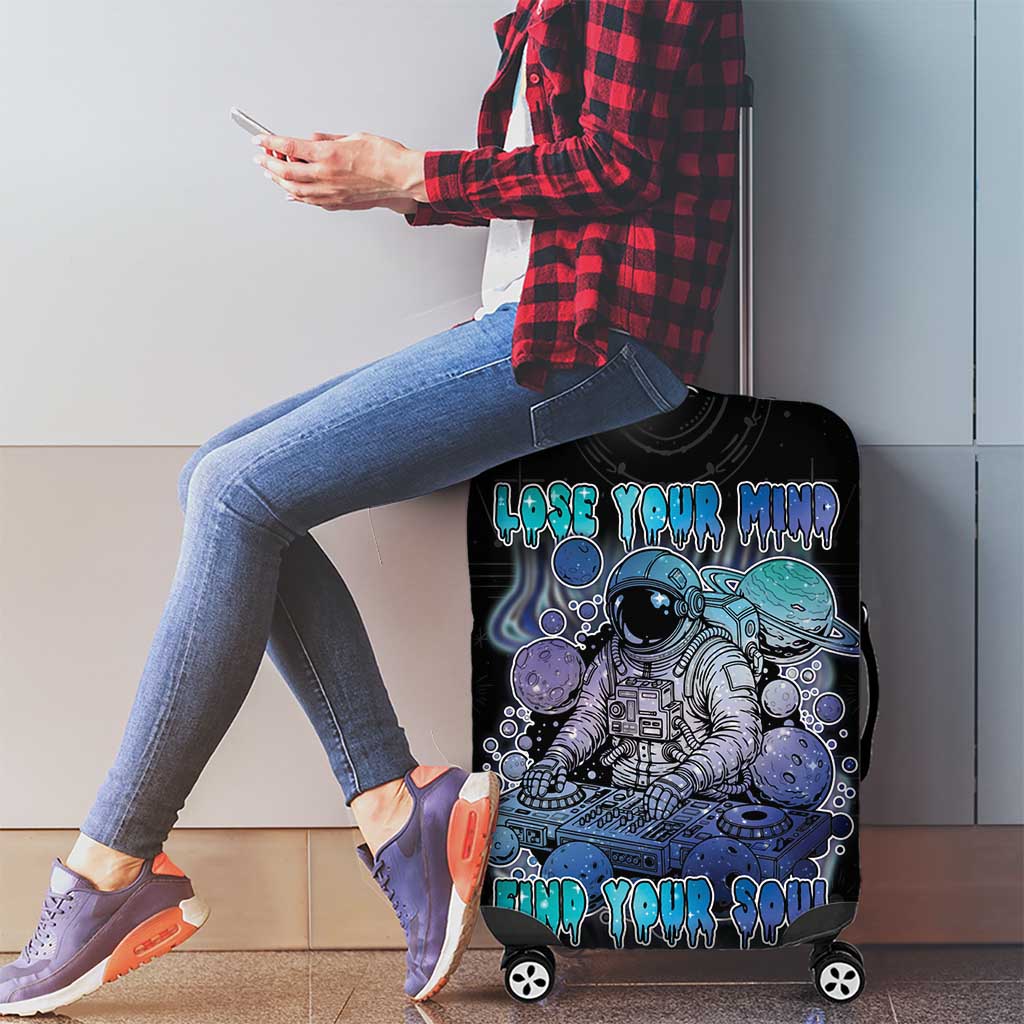 Astronaut Luggage Cover Love Your Mind Find Your Soul - Wonder Print Shop