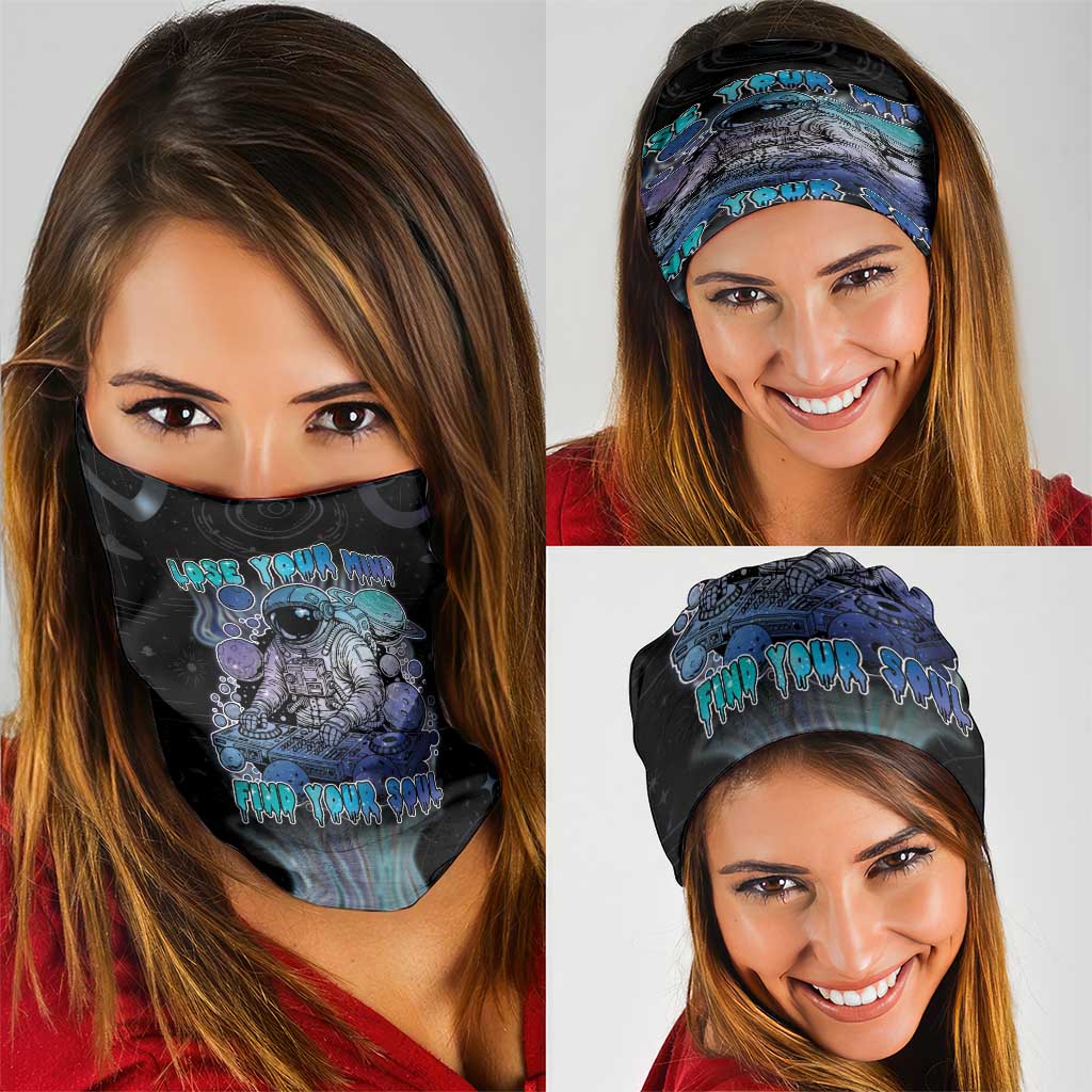 Astronaut Neck Gaiter Love Your Mind Find Your Soul - Wonder Print Shop