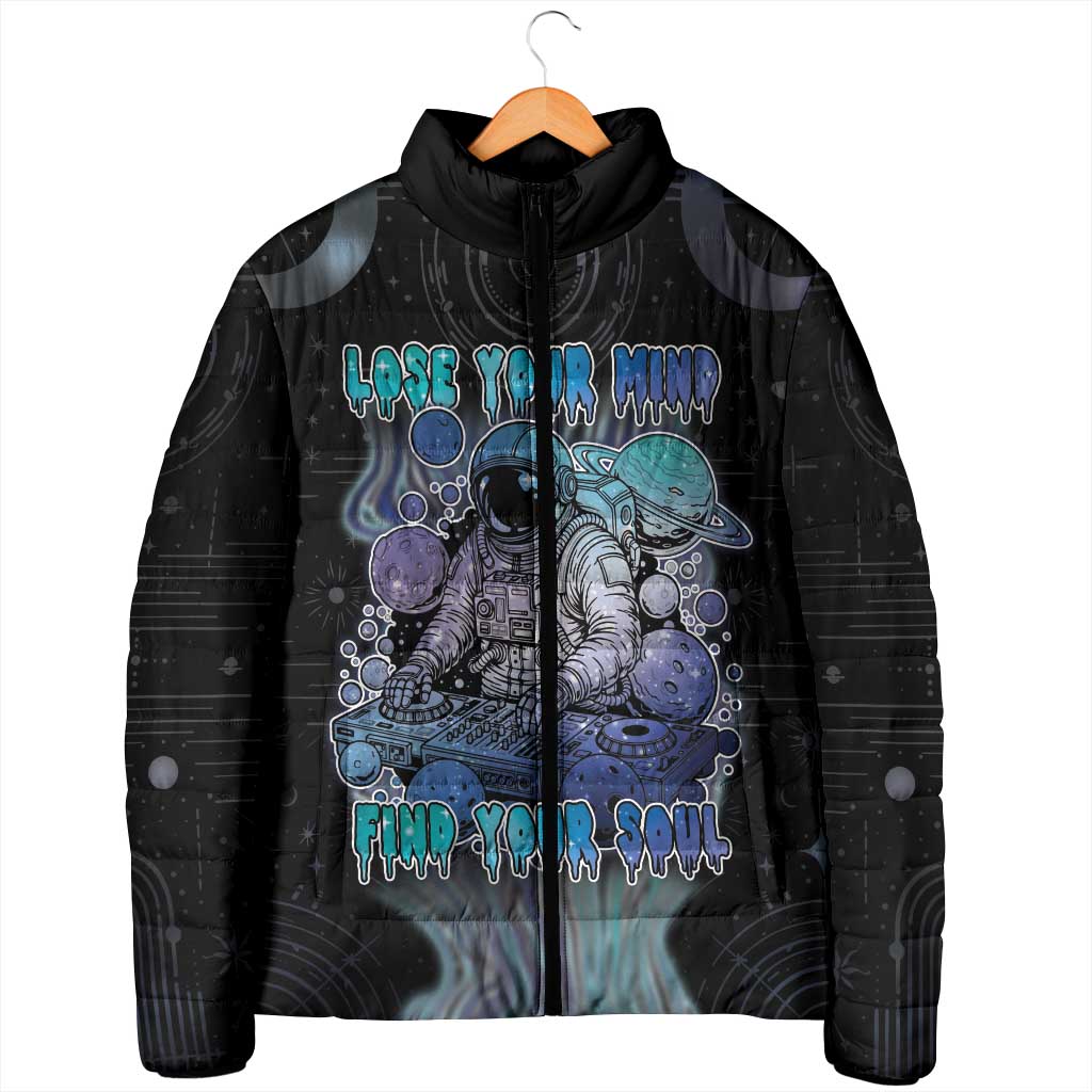 Astronaut Padded Jacket Love Your Mind Find Your Soul - Wonder Print Shop