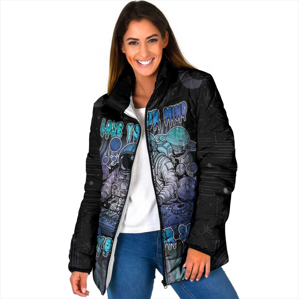 Astronaut Padded Jacket Love Your Mind Find Your Soul - Wonder Print Shop
