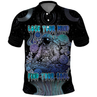 Astronaut Polo Shirt Love Your Mind Find Your Soul - Wonder Print Shop