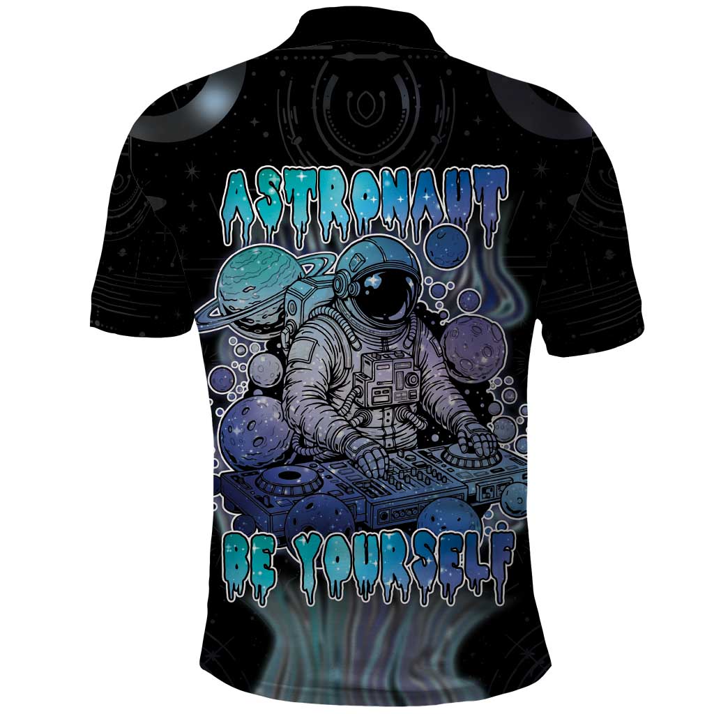 Astronaut Polo Shirt Love Your Mind Find Your Soul - Wonder Print Shop
