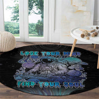 Astronaut Round Carpet Love Your Mind Find Your Soul - Wonder Print Shop