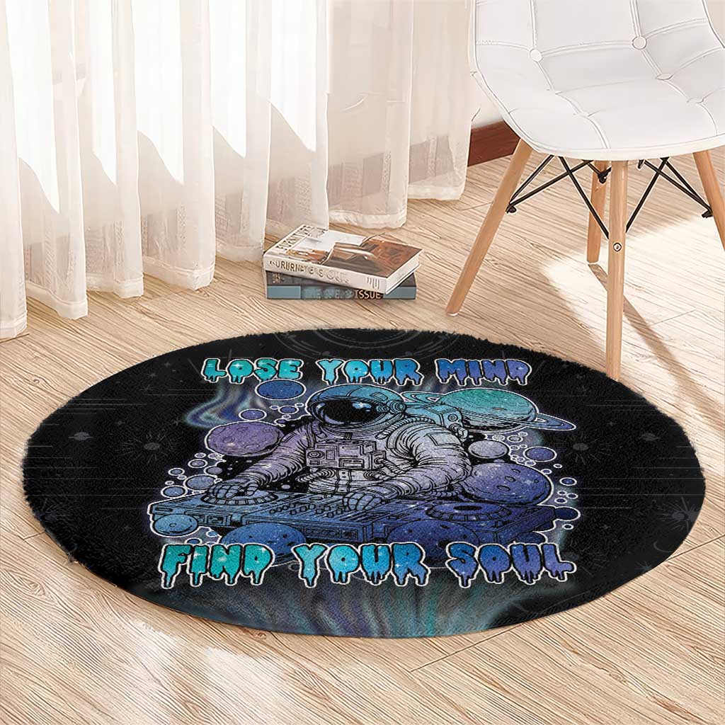 Astronaut Round Carpet Love Your Mind Find Your Soul - Wonder Print Shop