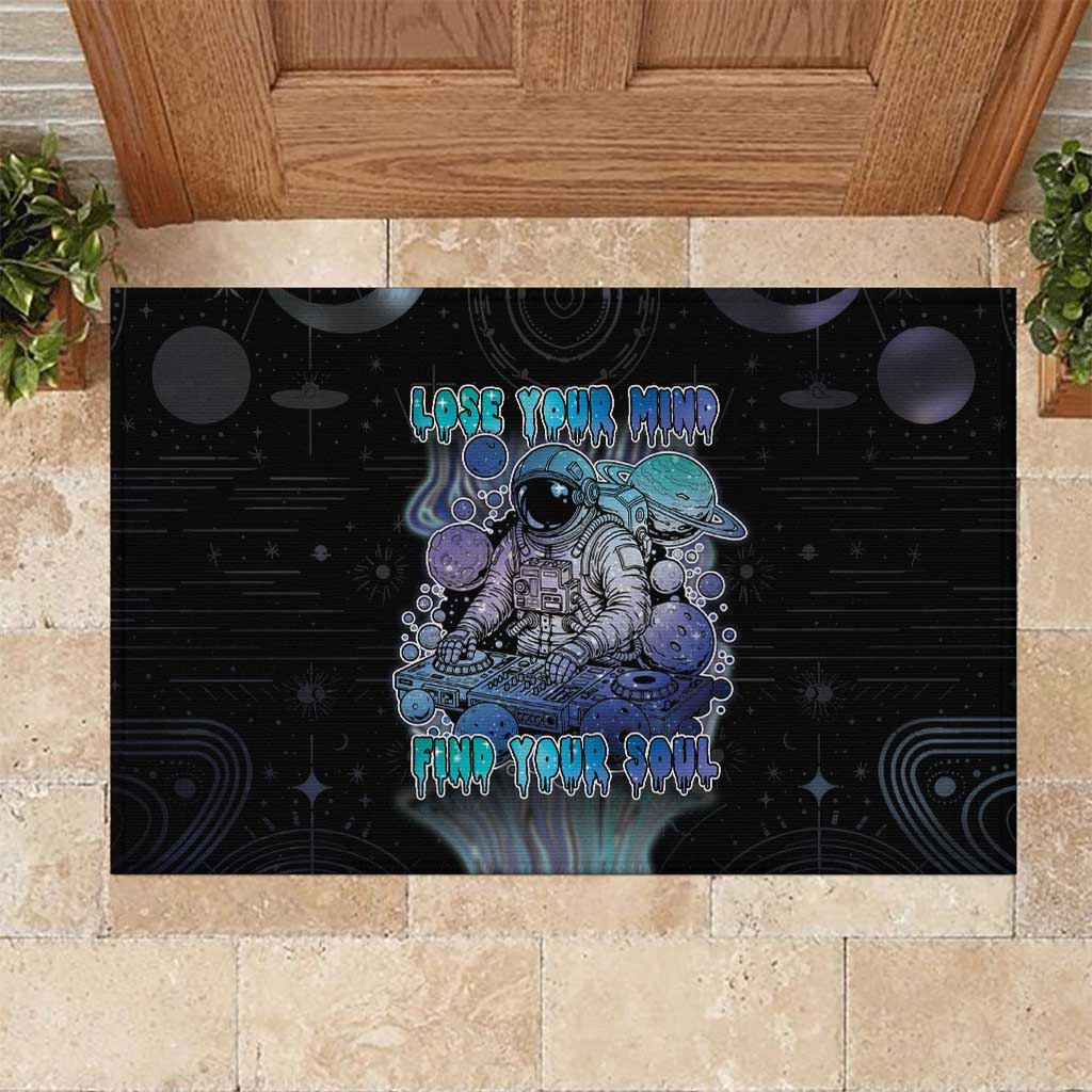 Astronaut Rubber Doormat Love Your Mind Find Your Soul - Wonder Print Shop
