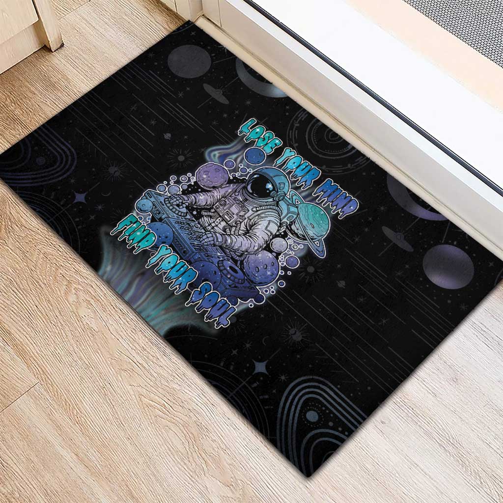 Astronaut Rubber Doormat Love Your Mind Find Your Soul - Wonder Print Shop