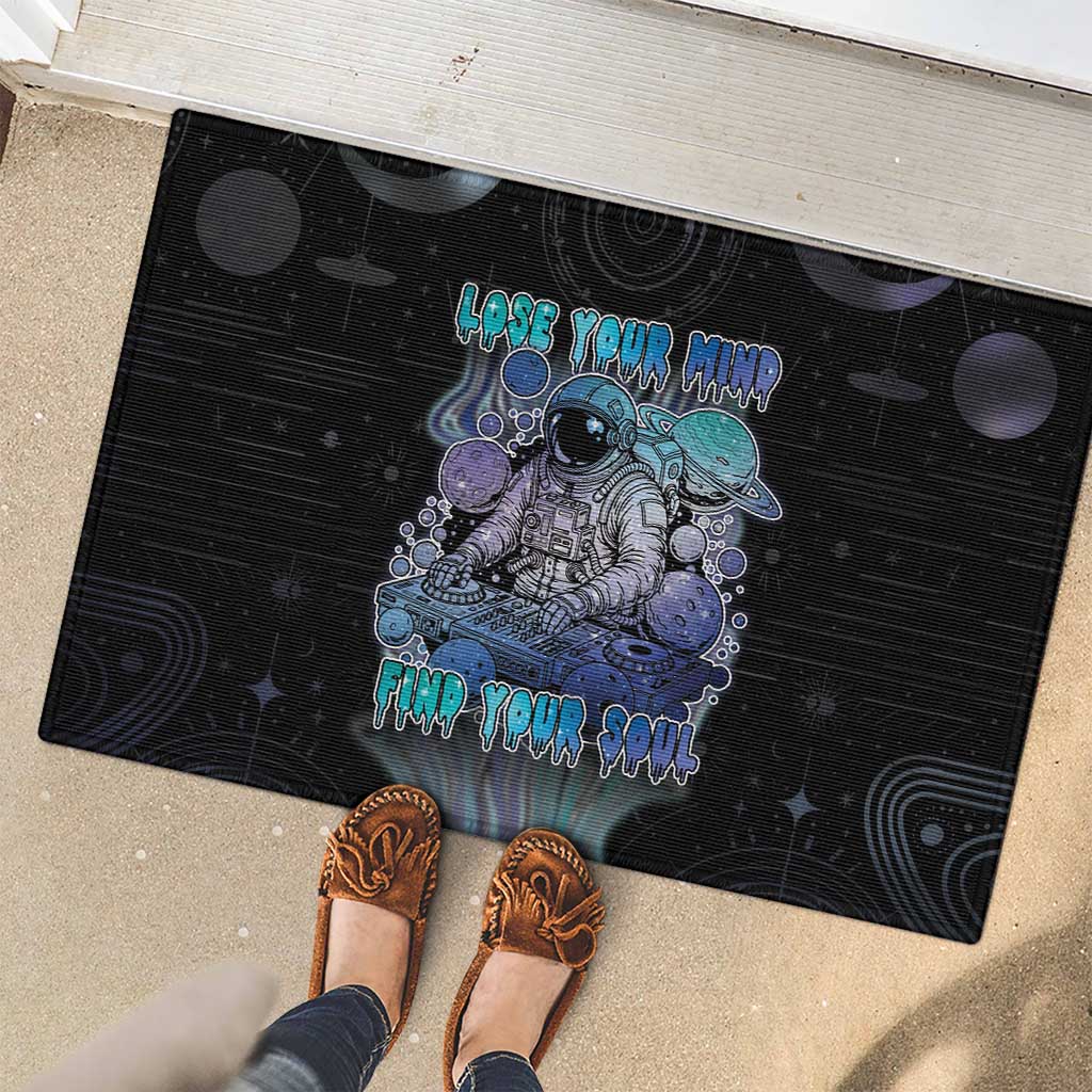 Astronaut Rubber Doormat Love Your Mind Find Your Soul - Wonder Print Shop