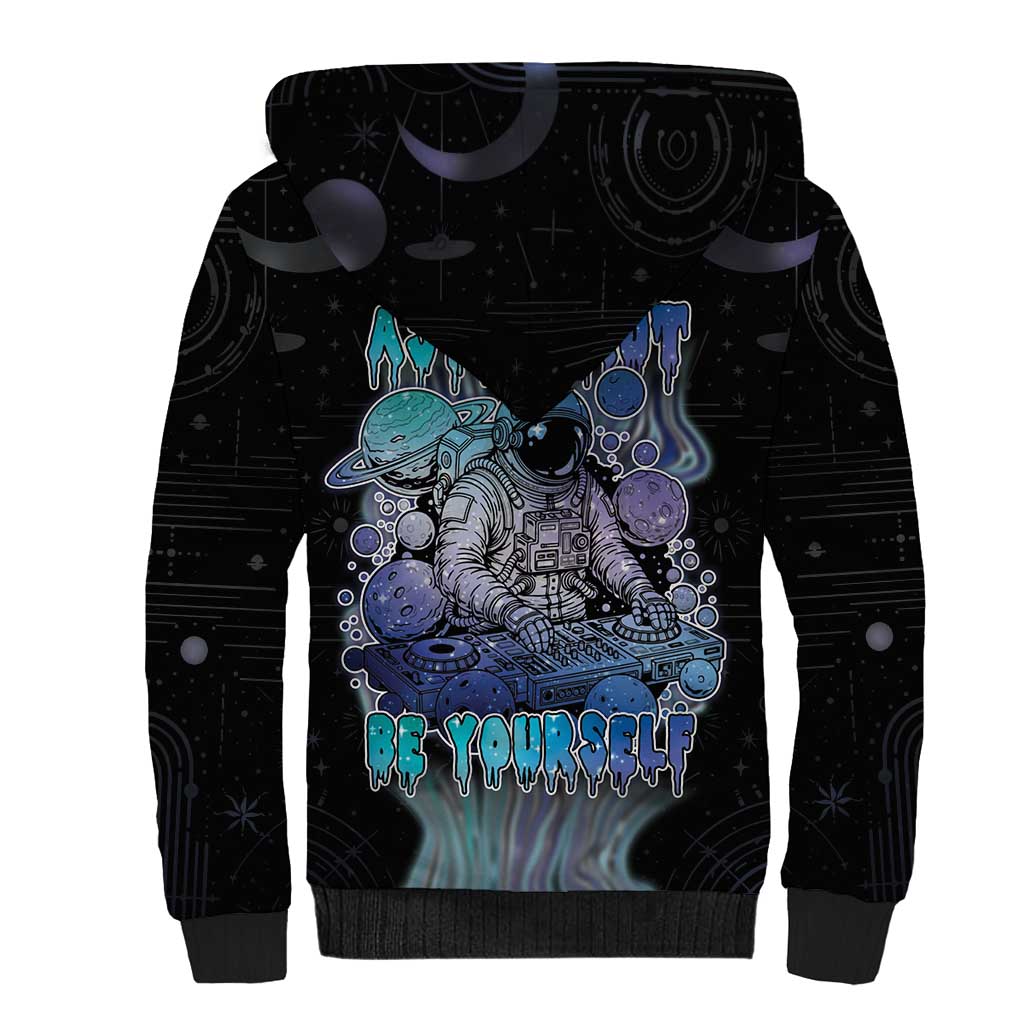 Astronaut Sherpa Hoodie Love Your Mind Find Your Soul - Wonder Print Shop