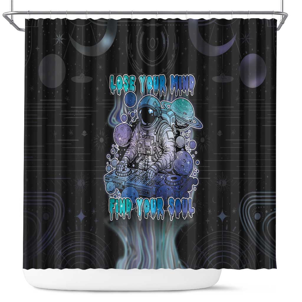 Astronaut Shower Curtain Love Your Mind Find Your Soul - Wonder Print Shop