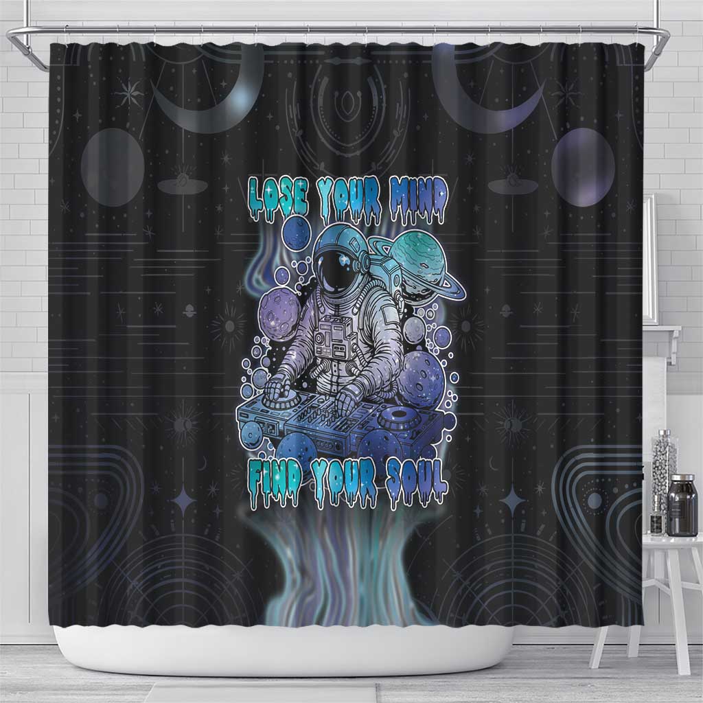 Astronaut Shower Curtain Love Your Mind Find Your Soul - Wonder Print Shop