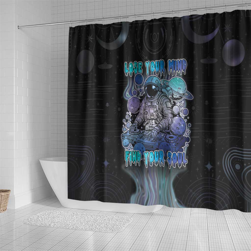 Astronaut Shower Curtain Love Your Mind Find Your Soul - Wonder Print Shop