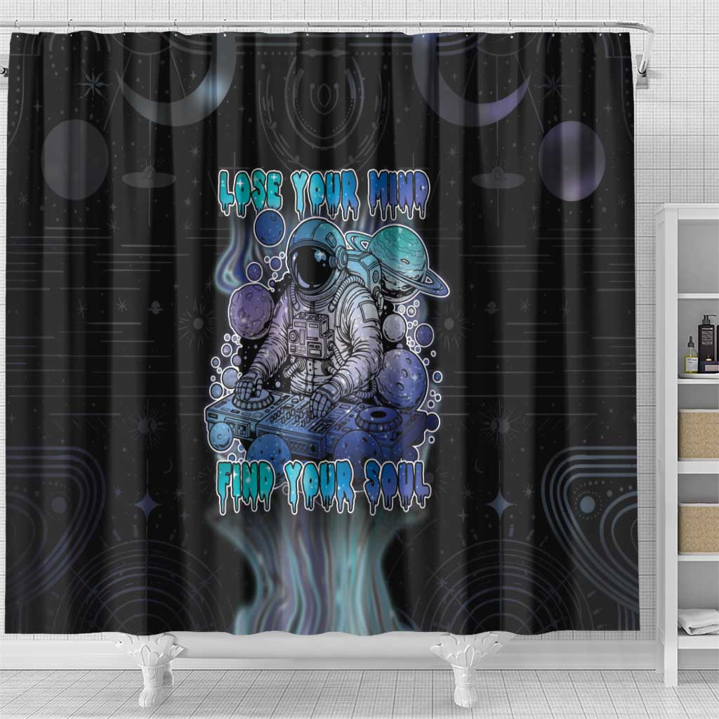Astronaut Shower Curtain Love Your Mind Find Your Soul - Wonder Print Shop