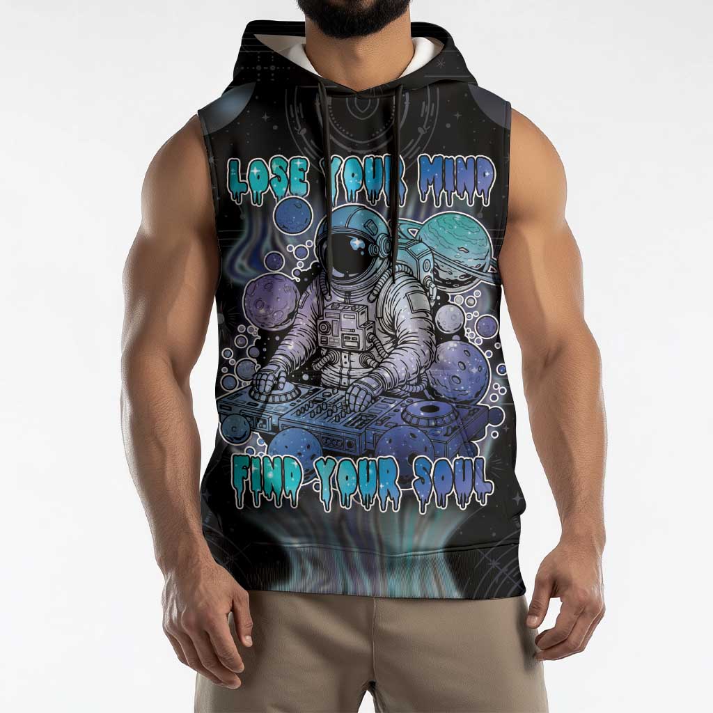 Astronaut Sleeveless Hoodie Love Your Mind Find Your Soul - Wonder Print Shop