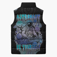 Astronaut Sleeveless Puffer Jacket Love Your Mind Find Your Soul - Wonder Print Shop