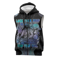 Astronaut Sleeveless Zip Hoodie Love Your Mind Find Your Soul - Wonder Print Shop