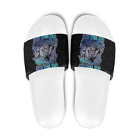 Astronaut Slide Sandals Love Your Mind Find Your Soul - Wonder Print Shop