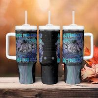 Astronaut Tumbler With Handle Love Your Mind Find Your Soul - Wonder Print Shop