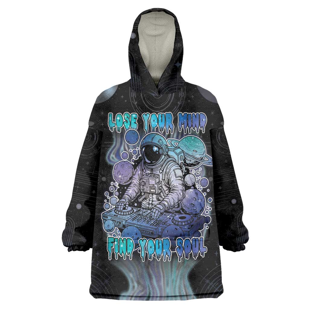 Astronaut Wearable Blanket Hoodie Love Your Mind Find Your Soul - Wonder Print Shop