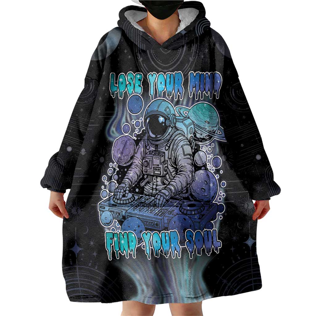 Astronaut Wearable Blanket Hoodie Love Your Mind Find Your Soul - Wonder Print Shop