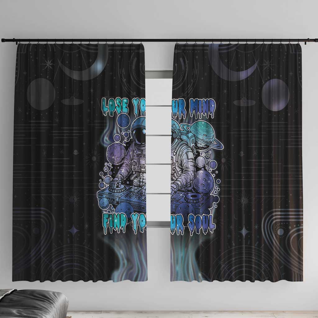 Astronaut Window Curtain Love Your Mind Find Your Soul - Wonder Print Shop
