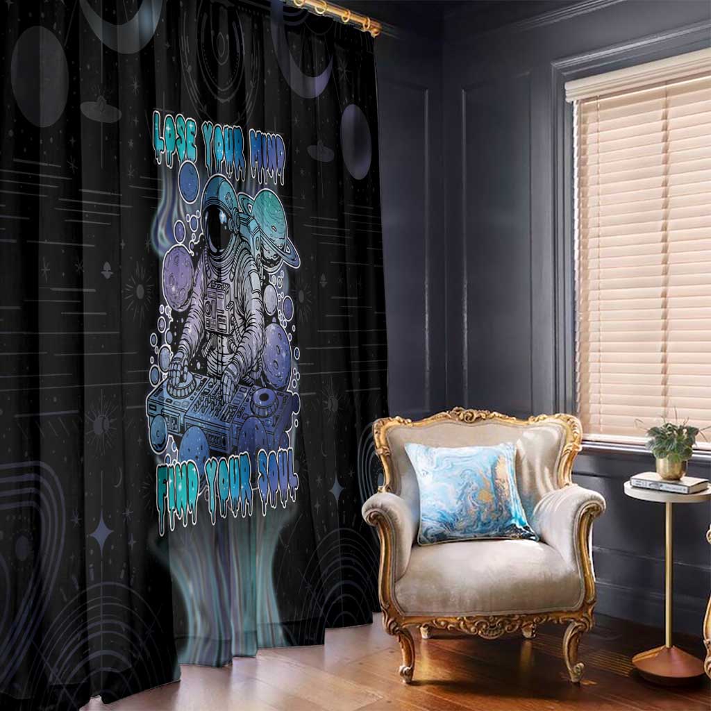 Astronaut Window Curtain Love Your Mind Find Your Soul - Wonder Print Shop