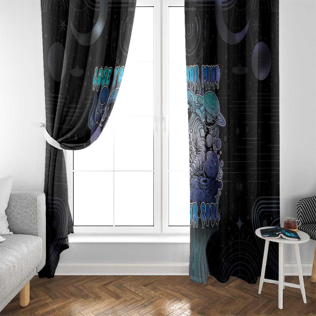 Astronaut Window Curtain Love Your Mind Find Your Soul - Wonder Print Shop