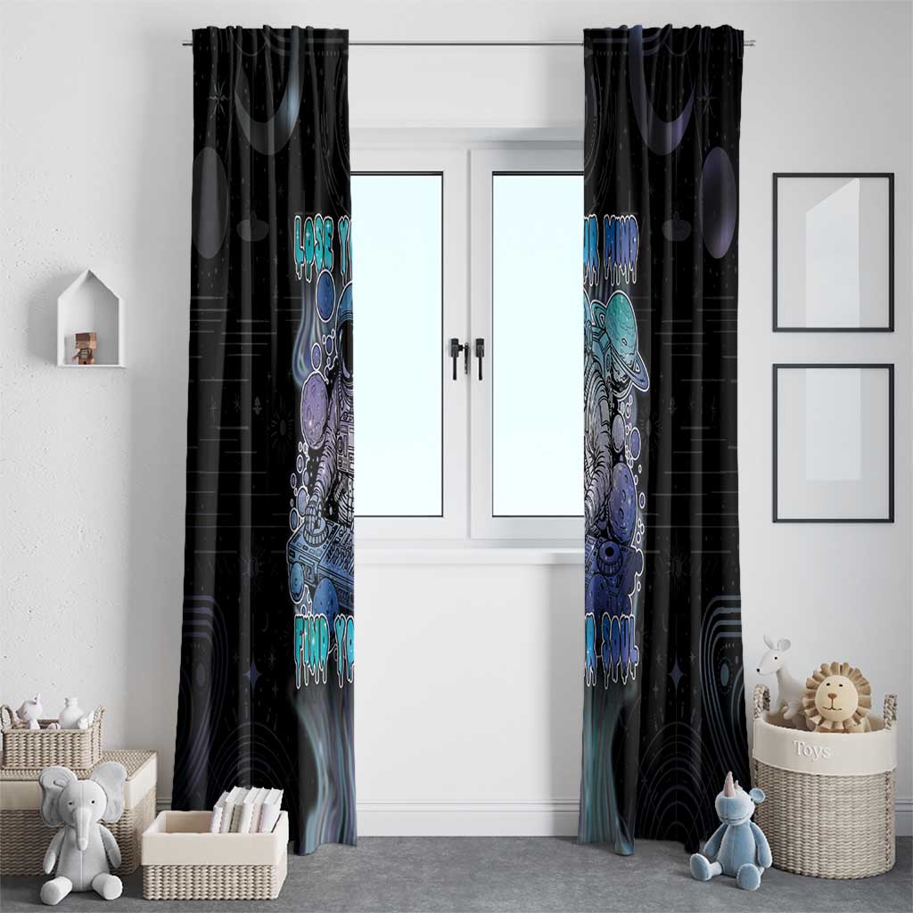Astronaut Window Curtain Love Your Mind Find Your Soul - Wonder Print Shop