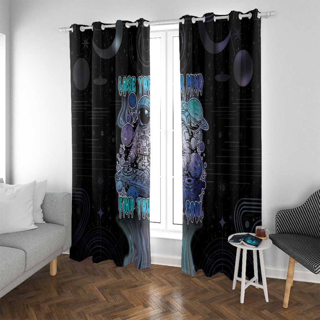 Astronaut Window Curtain Love Your Mind Find Your Soul - Wonder Print Shop