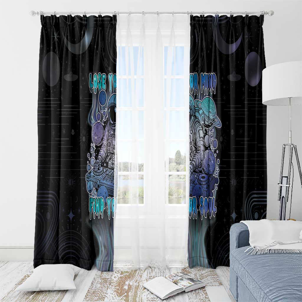 Astronaut Window Curtain Love Your Mind Find Your Soul - Wonder Print Shop