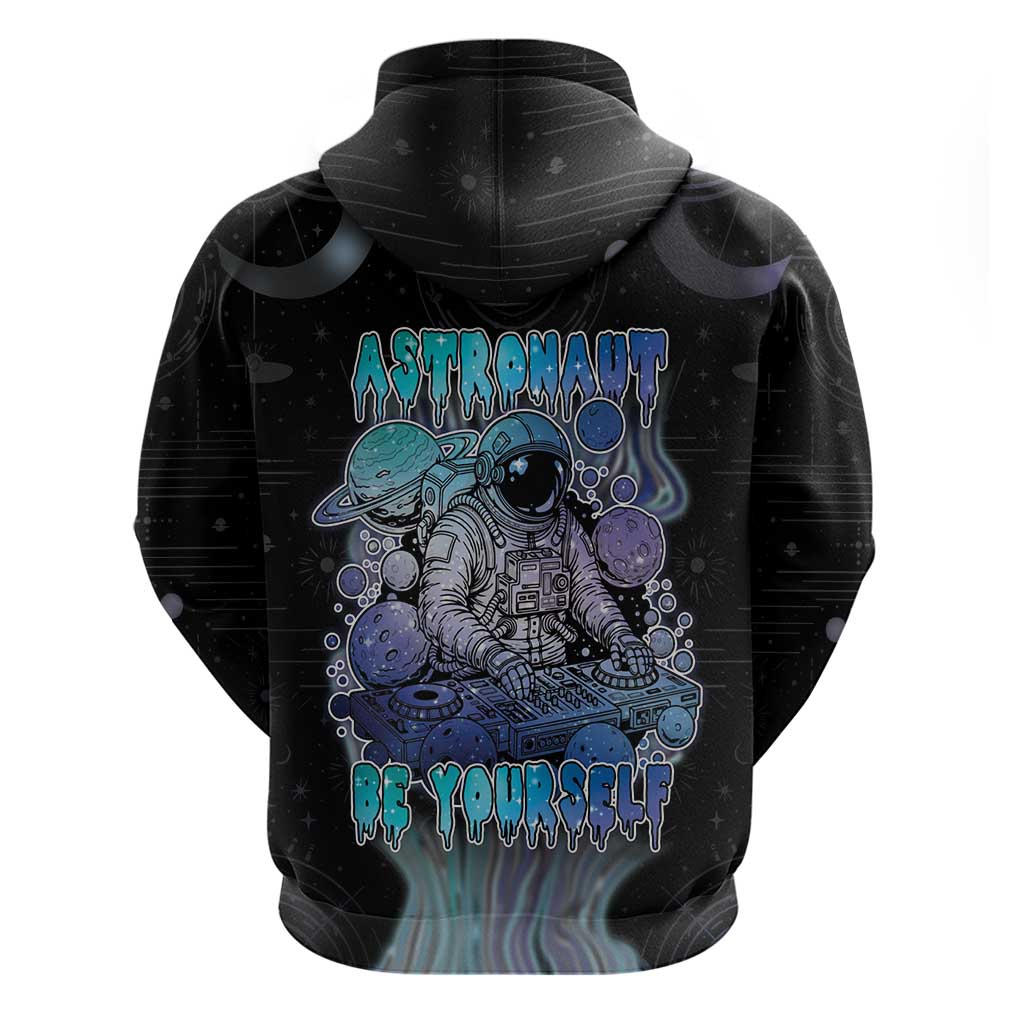 Astronaut Zip Hoodie Love Your Mind Find Your Soul - Wonder Print Shop