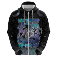 Astronaut Zip Hoodie Love Your Mind Find Your Soul - Wonder Print Shop